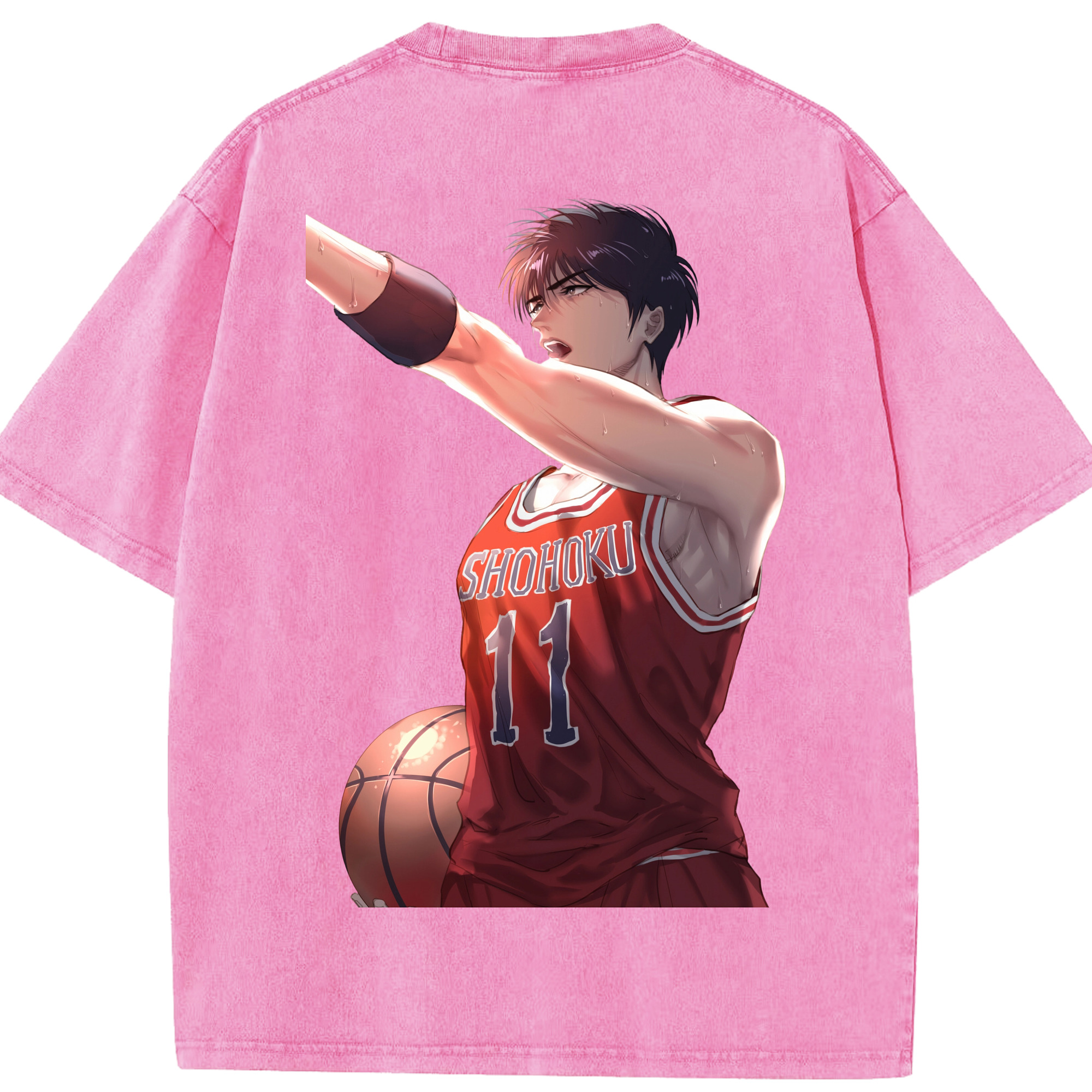 （画像用） SLAM DUNK／スラムダンク 綿100% ヴィンテージ風 半袖Tシャツ（背面プリント）